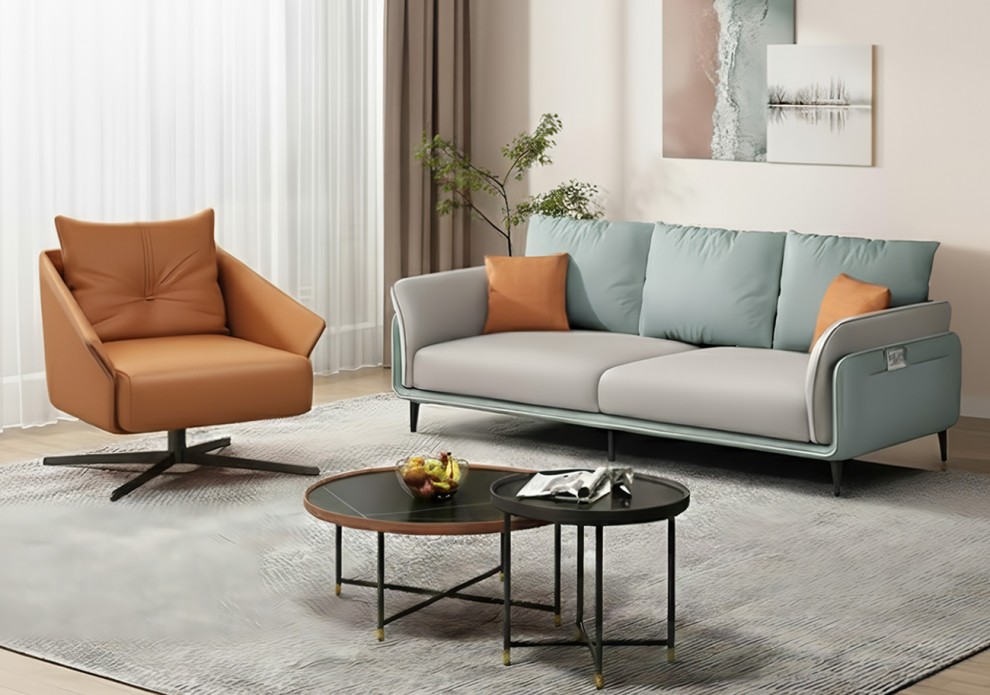 에이든 소가죽 1인/3인용 소파