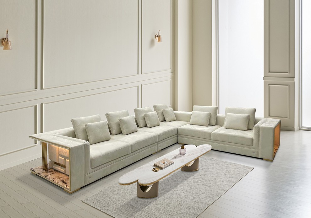 뉴피닉스 8인 코너형 명품 가구 소파