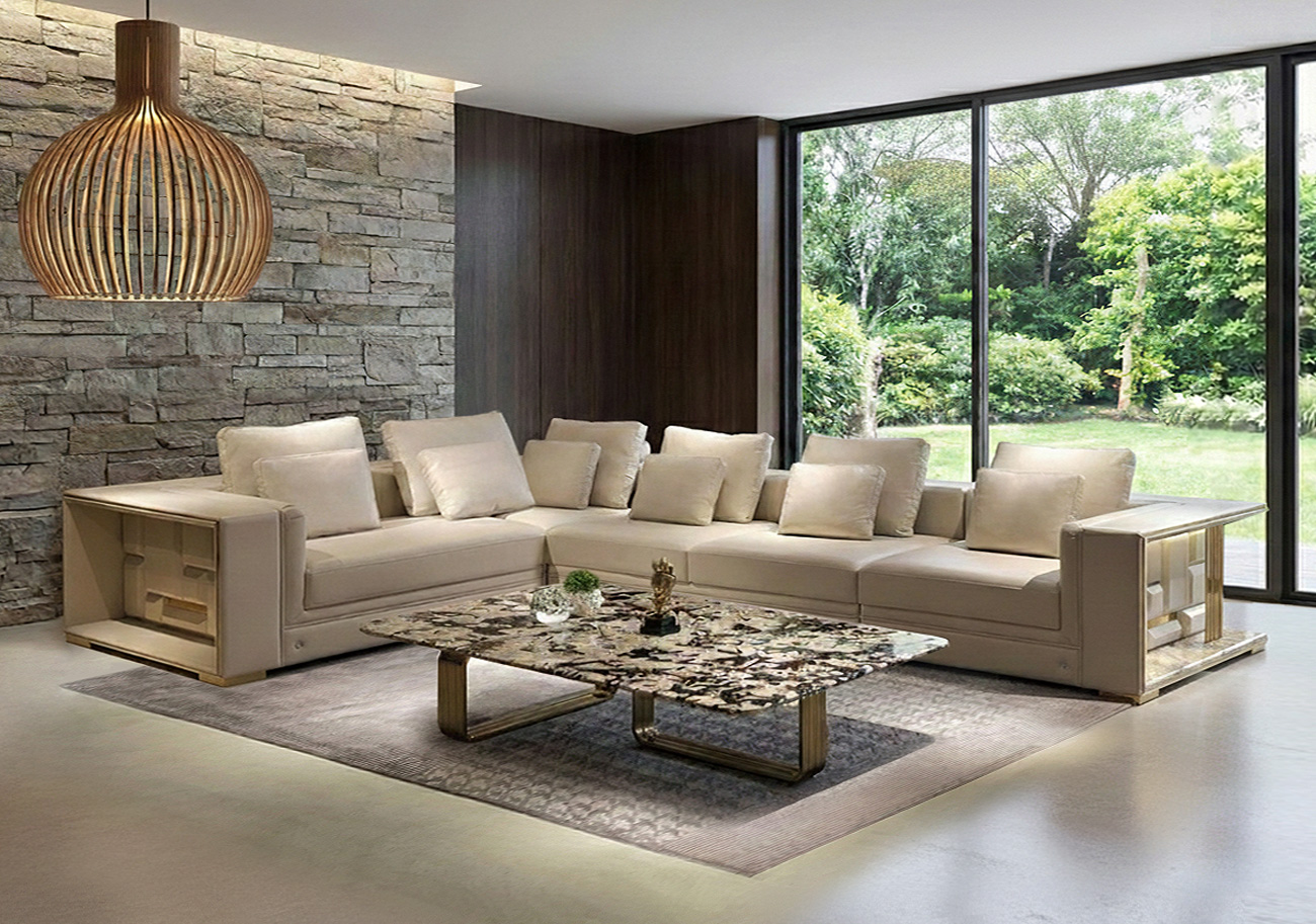 피닉스 세미에닐린 소가죽 4인/6인/8인용 코너형 명품 가구 소파