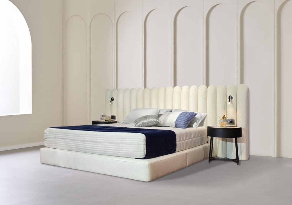 바톤 패브릭 명품 침대 프레임 - 퀸Q / 킹K